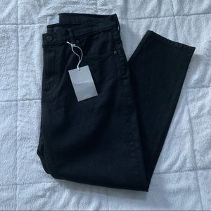 NWT Everlane Mid Rise Jet Black Skinny Jeans